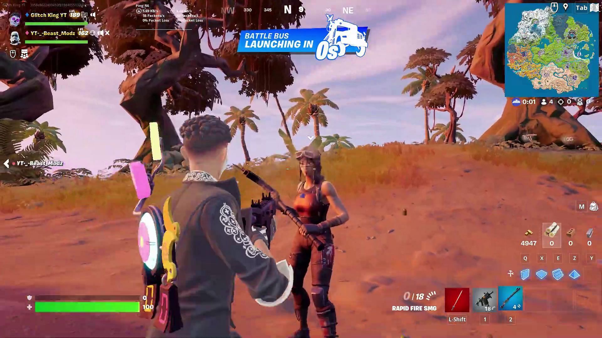 Load into the Spawn Island in Fortnite (Image via YouTube/GKI)